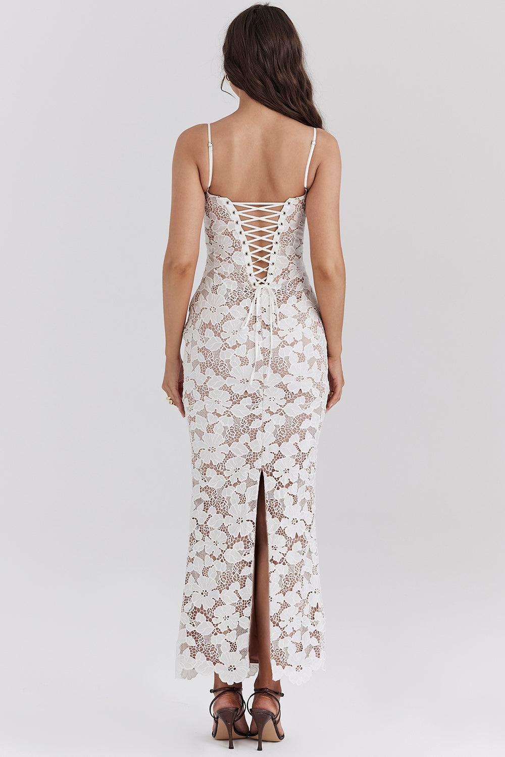 CORDELIA FLORAL EMBROIDERED MAXI DRESS